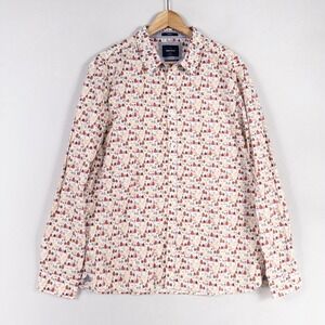 White Stuff Shirt Mens XL Multicolor Autumn Trees Button Up Slim Fit Cotton